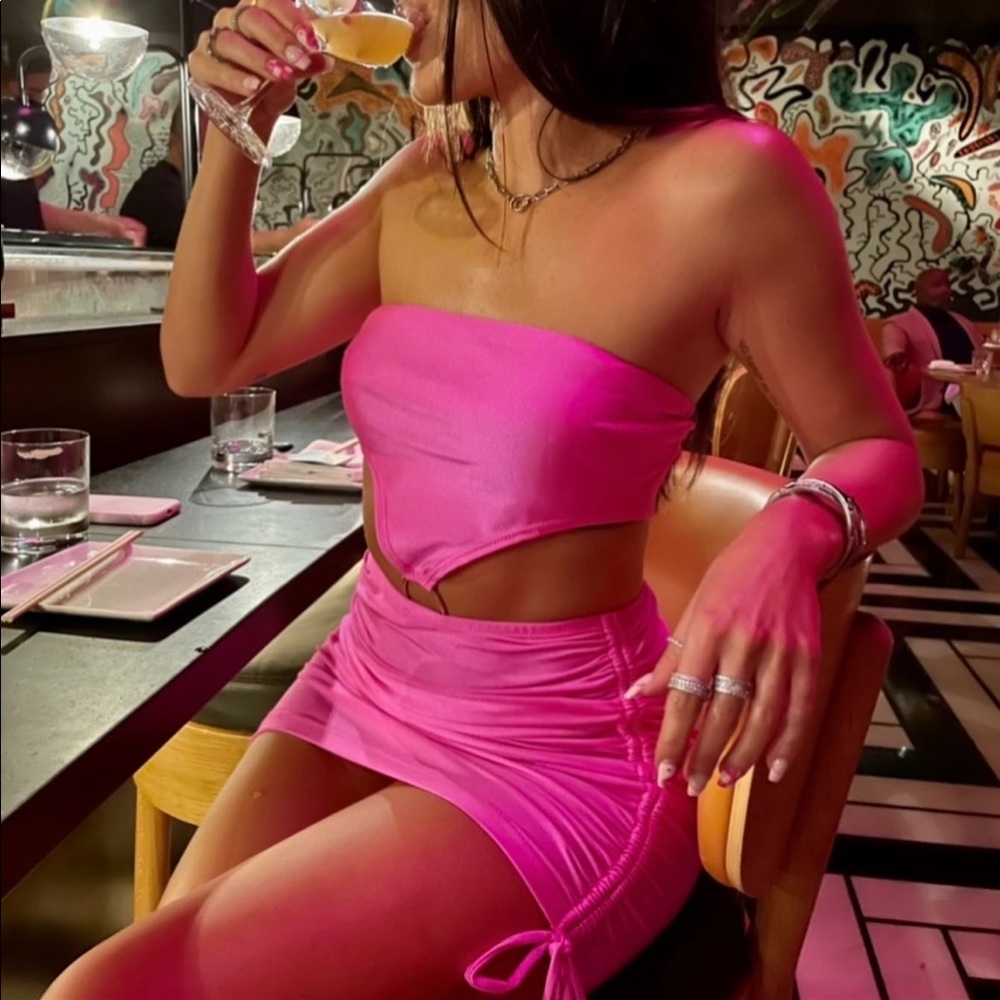 Fashion Nova mini strapless dress